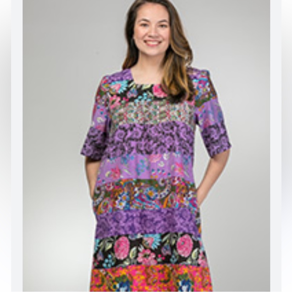 patchwork housedress with pockets! 1x